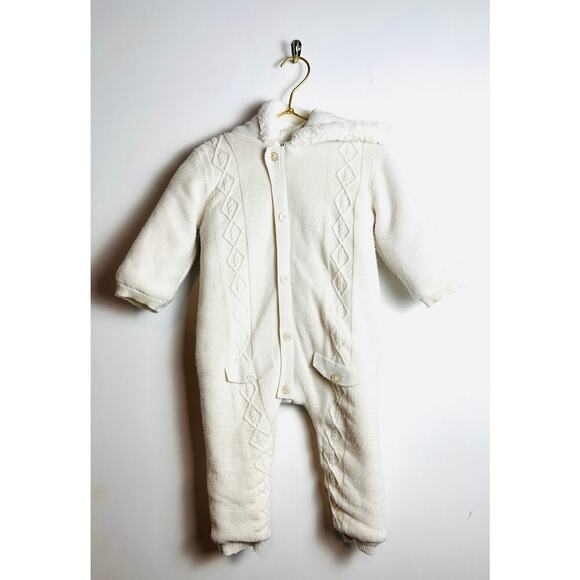 Mayoral Winter White Baby Hooded Pramsuit 18 months Snow Winter Cozy - Picture 3 of 11